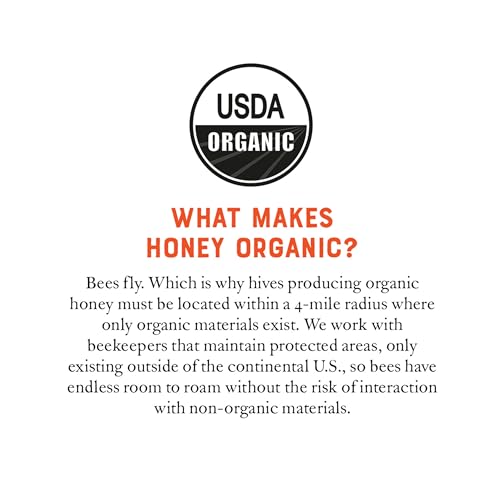 Nate's Organic 100% Pure, Raw & Unfiltered Honey - USDA Certified Organic - 32oz. Squeeze Bottle
