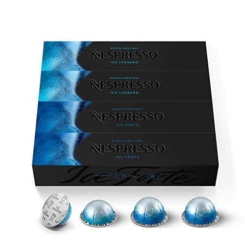 Nespresso Capsules Vertuo, Ice Leggero, 50-Count Double Espresso Coffee Pods, Brews 2.7 oz. fl.