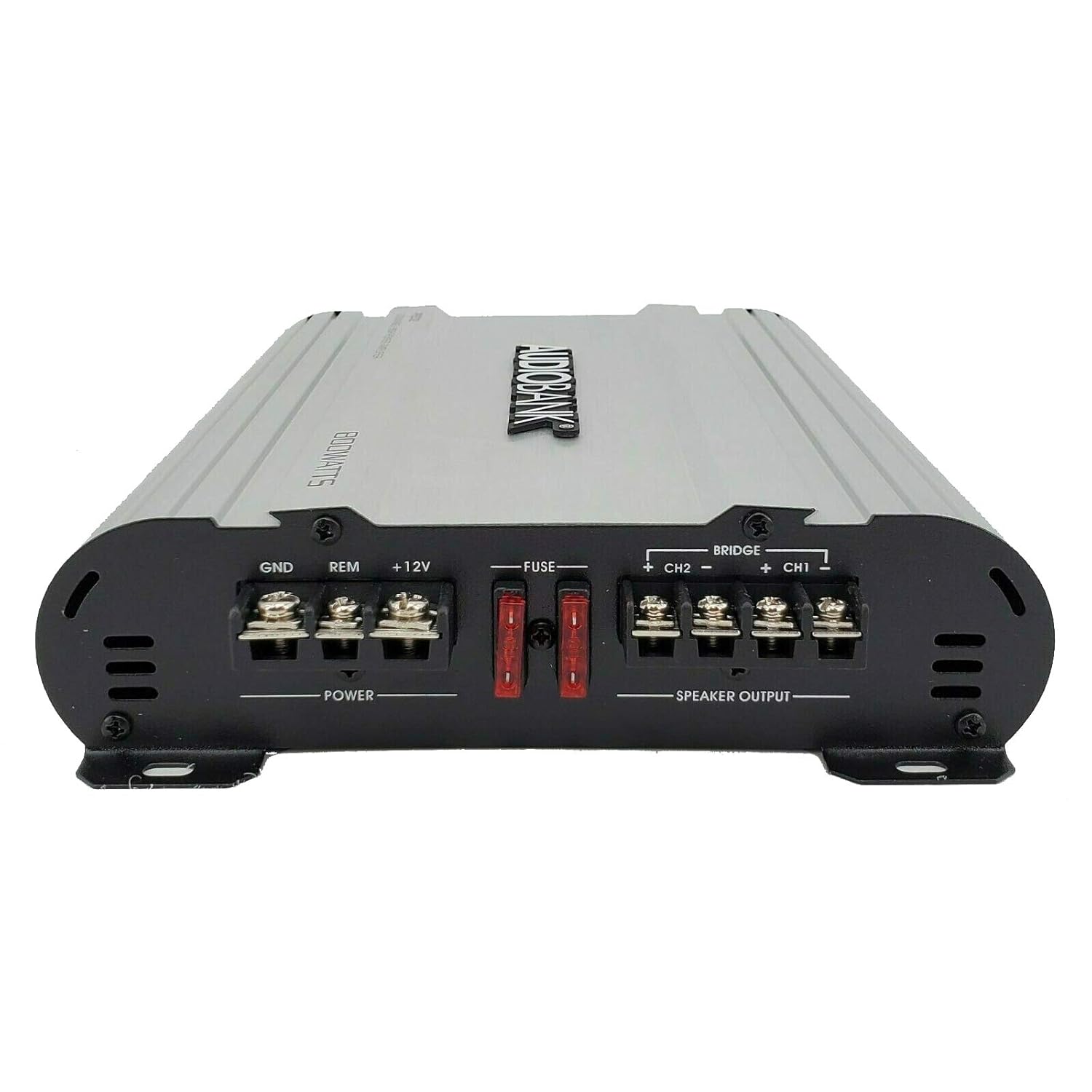 Audiobank 2 Channels 800 WATTS Bridgedable Car Audio Stereo Amplifier P802 Heavy-Duty Aluminum Alloy Heatsink | Class A-B Operation Remote On/Off Circuit