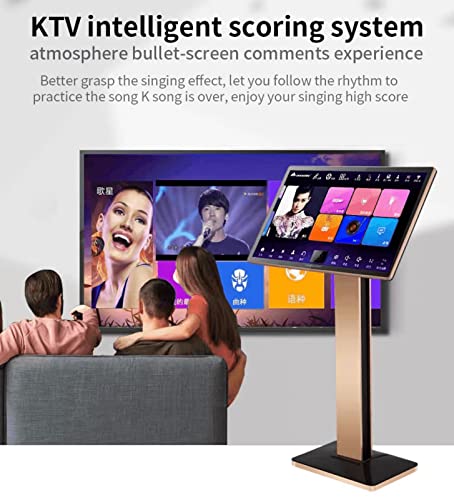 New Chinese Karaoke Machine KV-V5 Karaoke Player with Reverb Wireless Microphone, 22-inch capacitive Touch Screen, Free Cloud Download Function YouTube APP Play Movies and Chinese TV Online, 6T