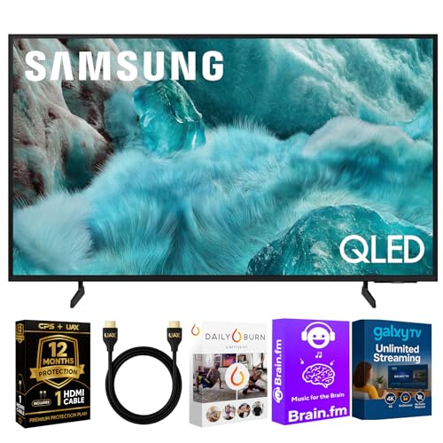 Samsung 43-Inch Q7F Series QLED 4K UHD Smart TV &ndash; HDR10+, Alexa Build-in, Bluetooth w/ 12 Month CPS Protection Plan, AUX HDMI Cable, Streaming Bundle