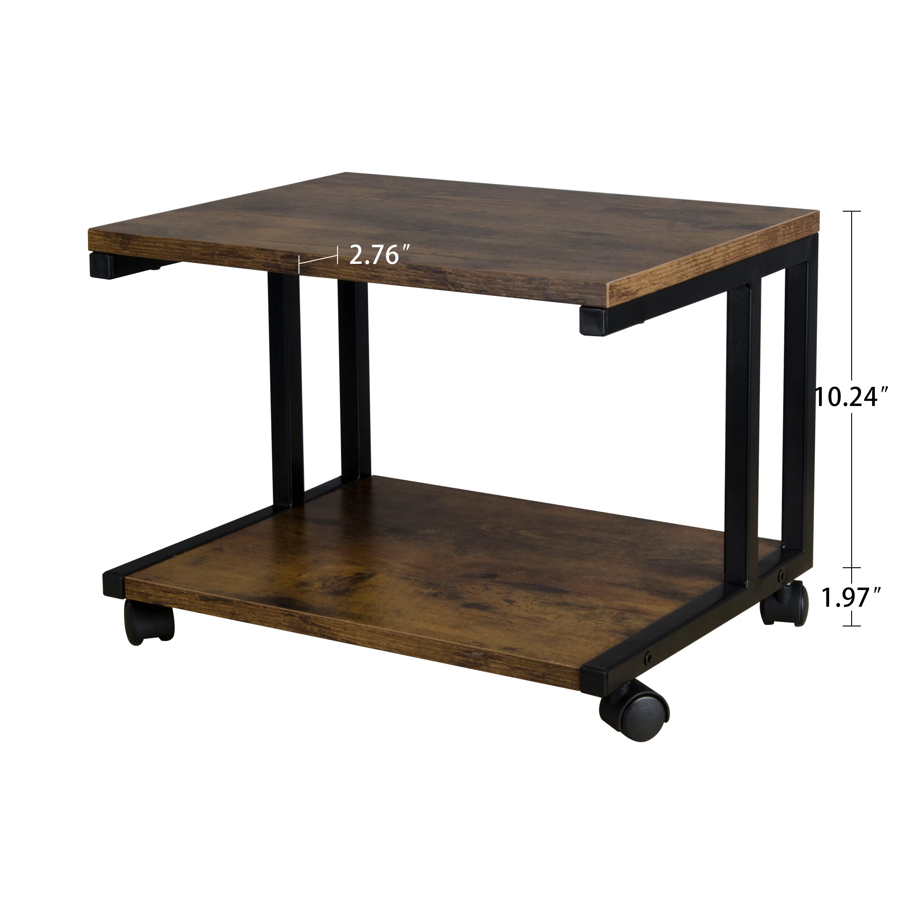 2PCS Printer Stand,Printer Desk with 4 Wheels & Lock,Desktop Stand for Printer, Printer Stand with Storage