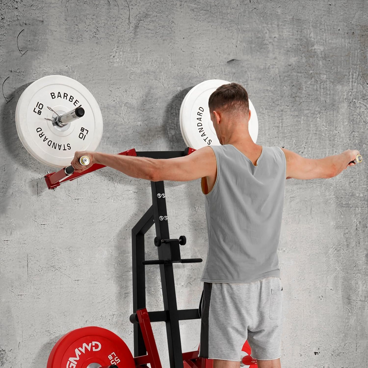 GMWD Standing Lateral Raise Machine, Bentover Lateral Raise, 800LB Shoulder Press Machine, Upper Body Strength Training Machine, Home Gym(New)
