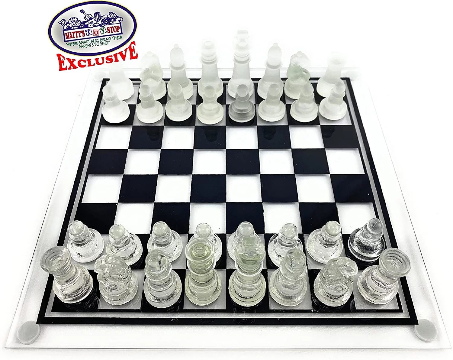 Deluxe Glass Chess Set Small