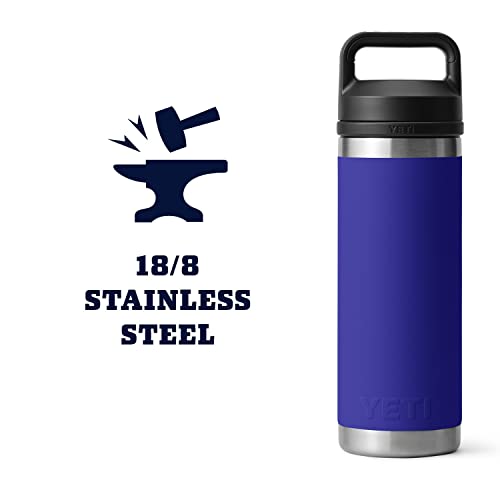 YETI Rambler 18 oz Bottle, Vacuum Insulated, Stainless Steel with Chug Cap, Sandstone Pink