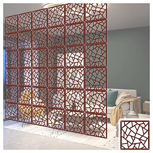 Hanging Room Divider, PVC Panels Privacy Screen, Hollow Out Design DIY Partition for Decorating Bedroom Living Room Office Cafe Restaurant ( Color : Black , Size : 1pcs )