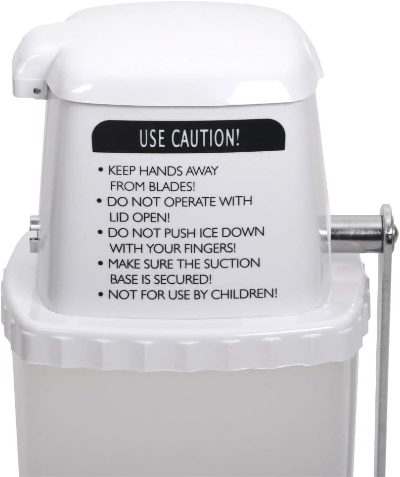 Iceberg Ice Crusher with Stainless Steel Blades and Suction Base, Manual Hand Crank Ice Breaker for Creating Drinks, BPA Free Portable Ice Crusher for Ice Platters, Coctails, and Much More