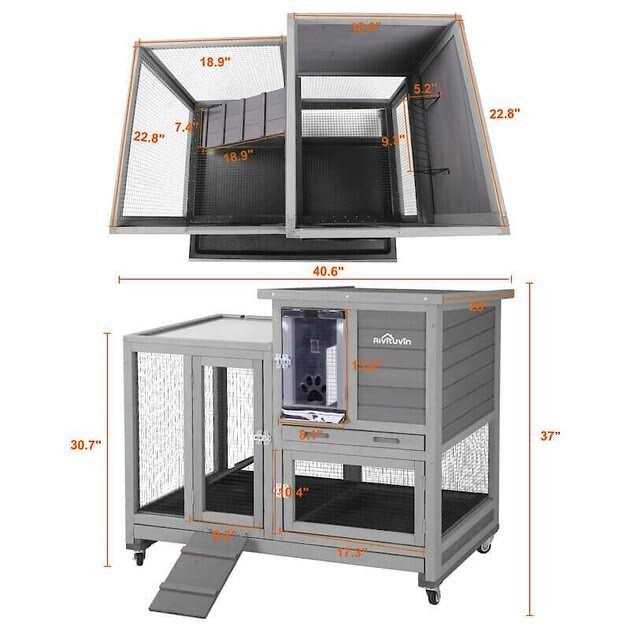 Aivituvin Outdoor & Indoor Bunny Hutch AIR10 - Pet Supplies online store