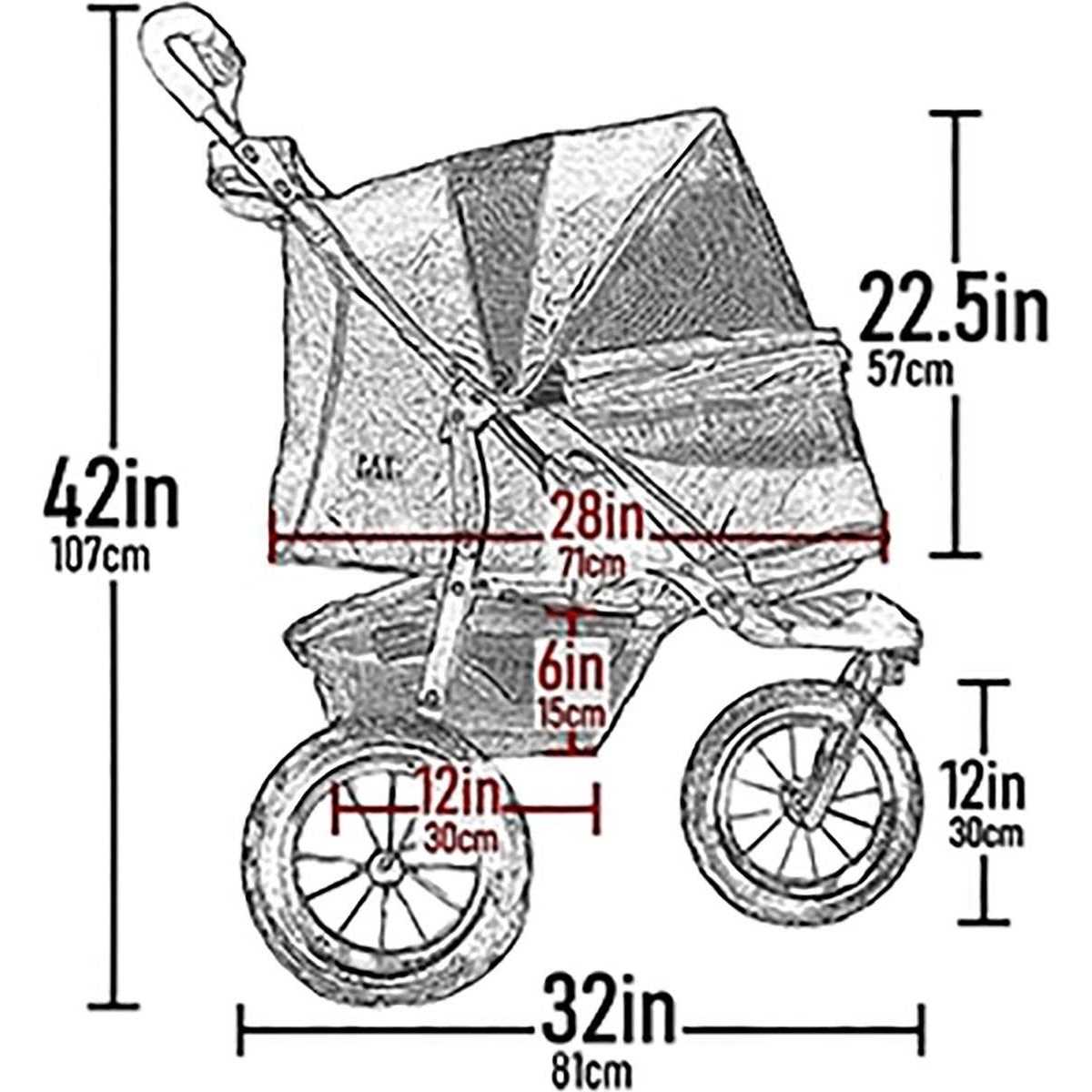 Pet Gear AT3 No-Zip Pet Stroller - Pet Supplies online store