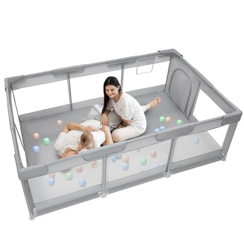Baby Playpen Baby Playard, Playpen for Babies and Toddlers with Gate, 50x50 Baby Fence, Sturdy Safety Playpen, Indoor & Outdoor Kids Activity Center