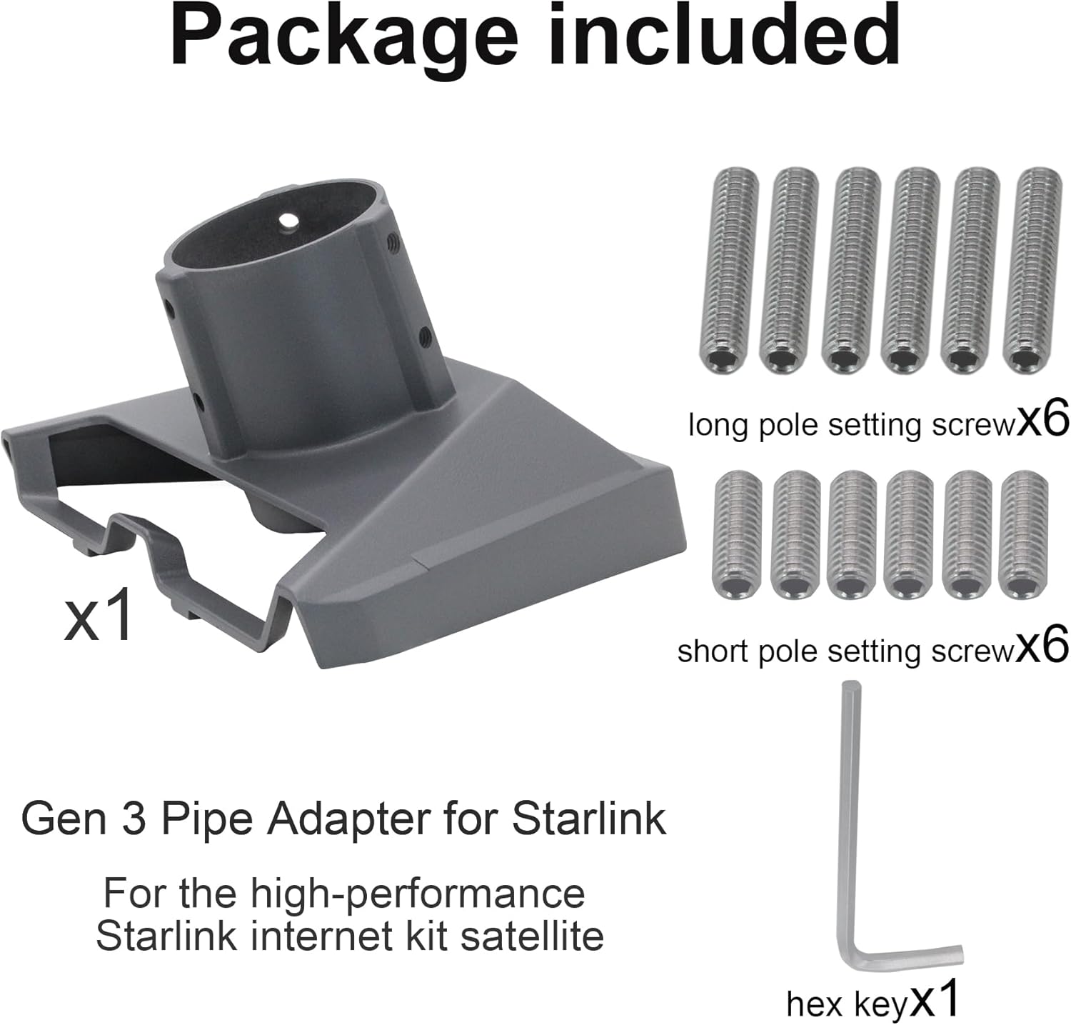 Mount for Starlink,Gen 3 Pipe Adapter for Starlink,Mounting Kit for Starlink,V3 Pole Mount,Gen 3 Mount Kit for Starlink Gen 3 Standard Dish,V3 Mount Plate