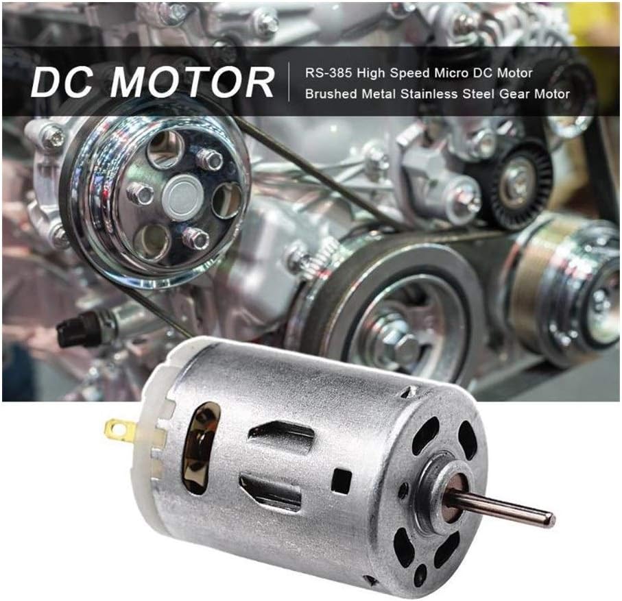 Electronic Components Motor RS-385 12V Brush DC Motor High Speed Micro DC Motor Brushed Metal Stainless Steel Gear Motor for Electric Appliance Tools Parts
