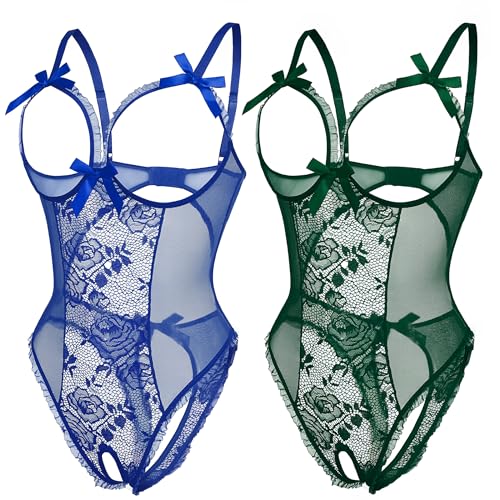 Avidlove Women One Piece Lingerie Sexy Lace Babydoll Mini Bodysuit