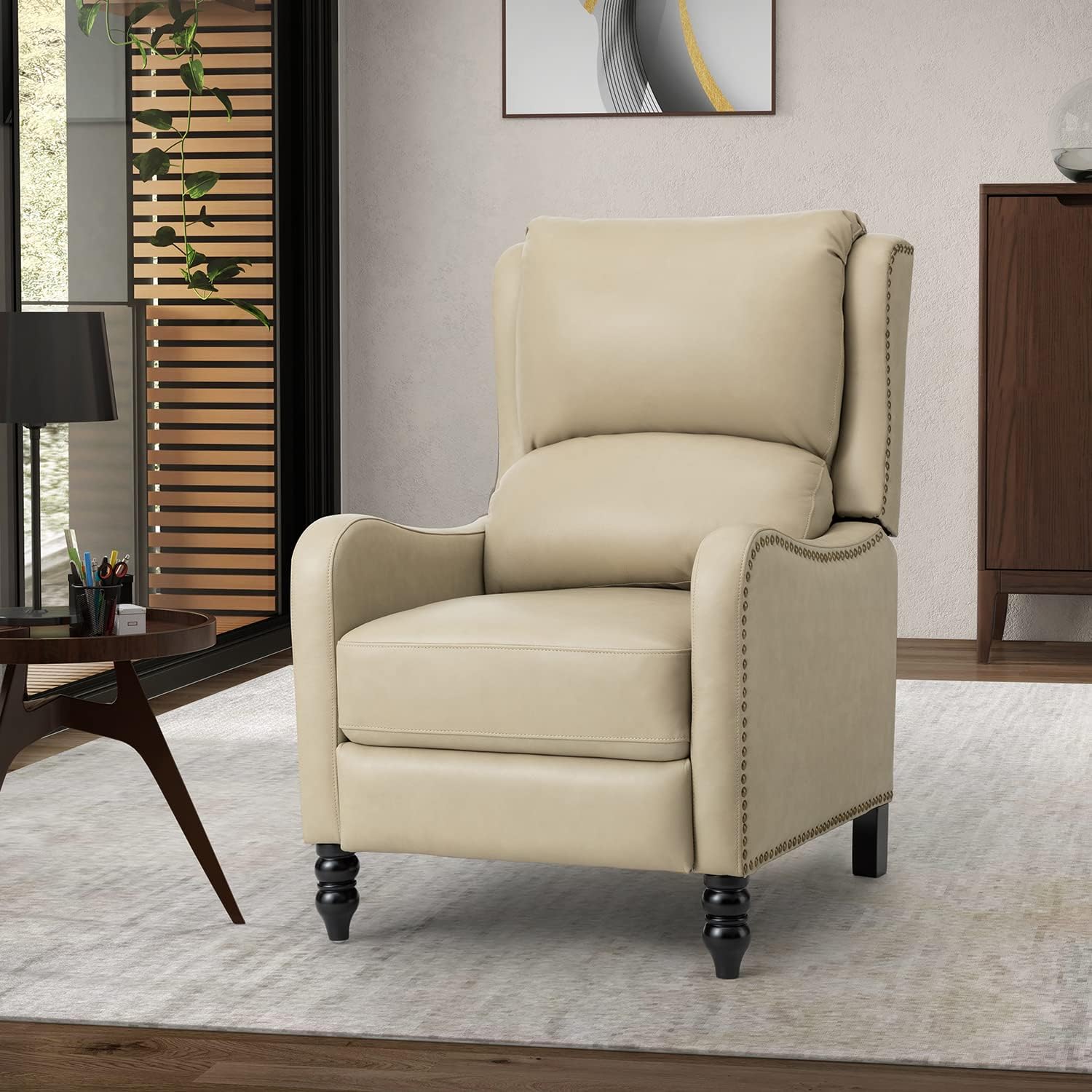 Manuel Genuine Leather Recliner TAN