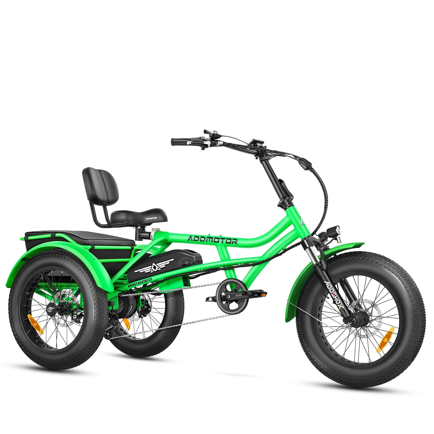 Addmotor M-360II Semi-Recumbent Electric Trike, 85MI, Fat Tire 3 Wheel Electric Bike for Adults, 750W 48V 20Ah Electric Tricycle for Seniors, 20