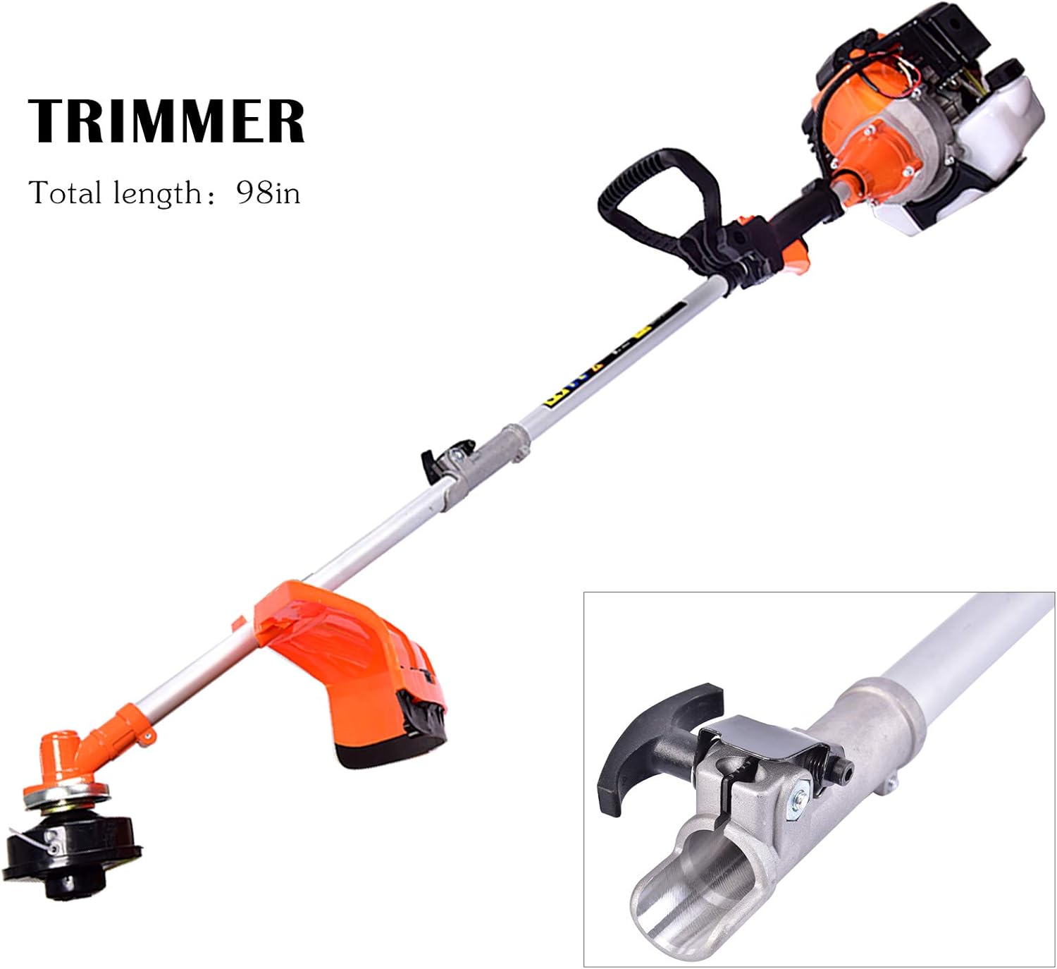 52cc 6 in 1 Gas Petrol Hedge Trimmer Brush Cutter Chainsaw Grass Pruner Multifunctional for Yard Garden Lawn Care
