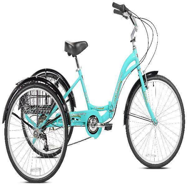 Kent 26 inch Monterey Folding Adult Trike, Aqua