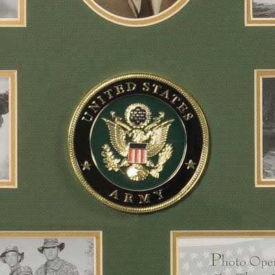 U.S. Army Medallion 7 Picture Collage Frame with Stars