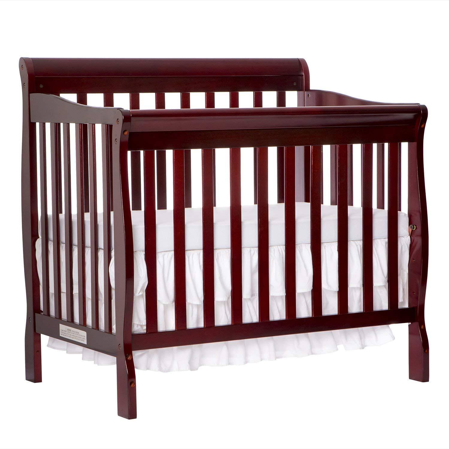 Dream on Me 4 in 1 Aden Convertible Mini Crib, Cherry