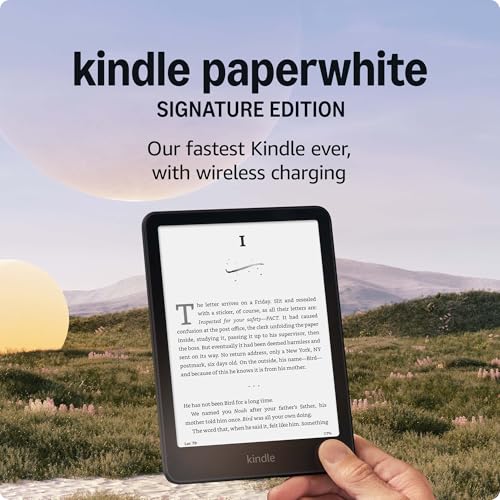 Like-new Amazon Kindle Paperwhite Signature Edition (32 GB) &ndash; Our fastest Kindle with auto-adjusting front light, wireless charging, and weeks of battery life &ndash; Metallic Jade