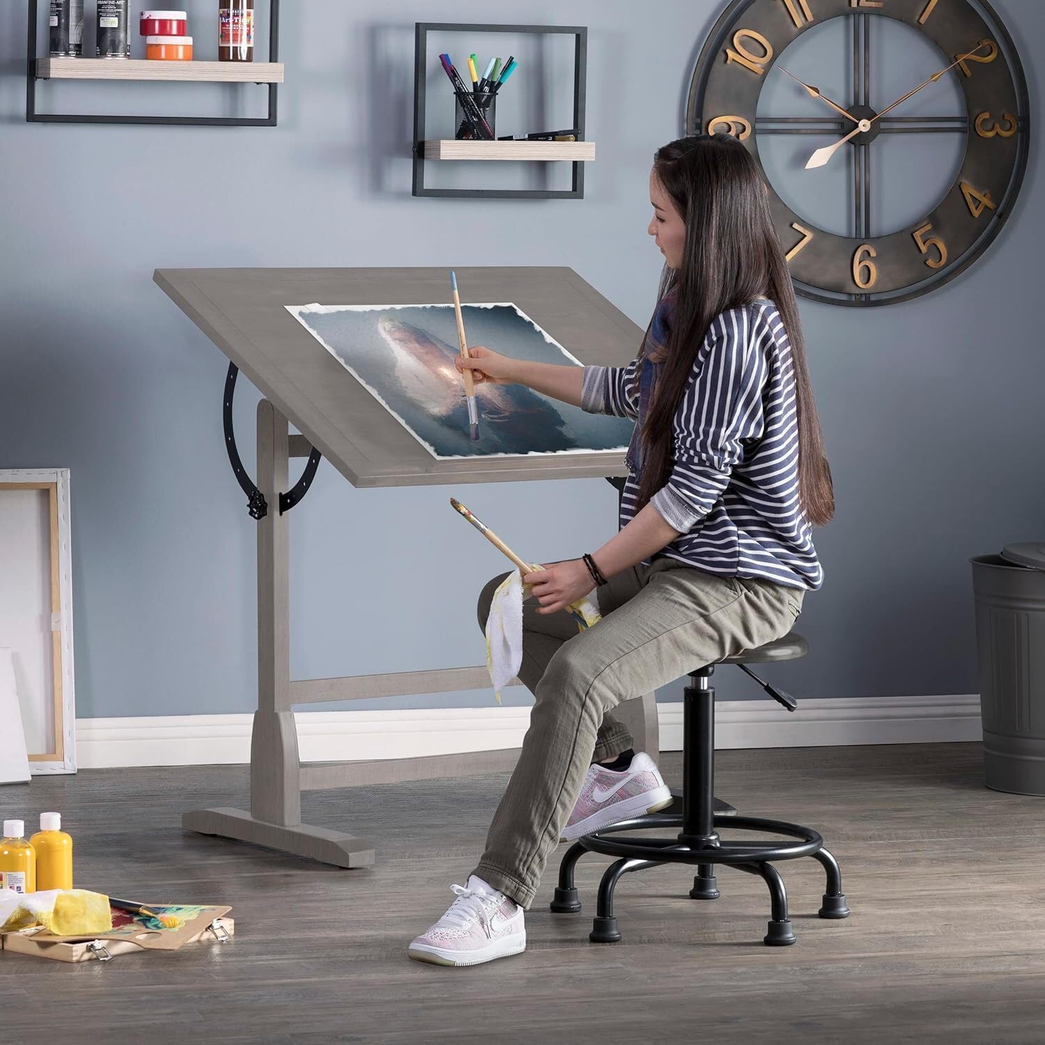 Studio Designs Vintage Drawing/Drafting Table with Pencil Ledge - 36