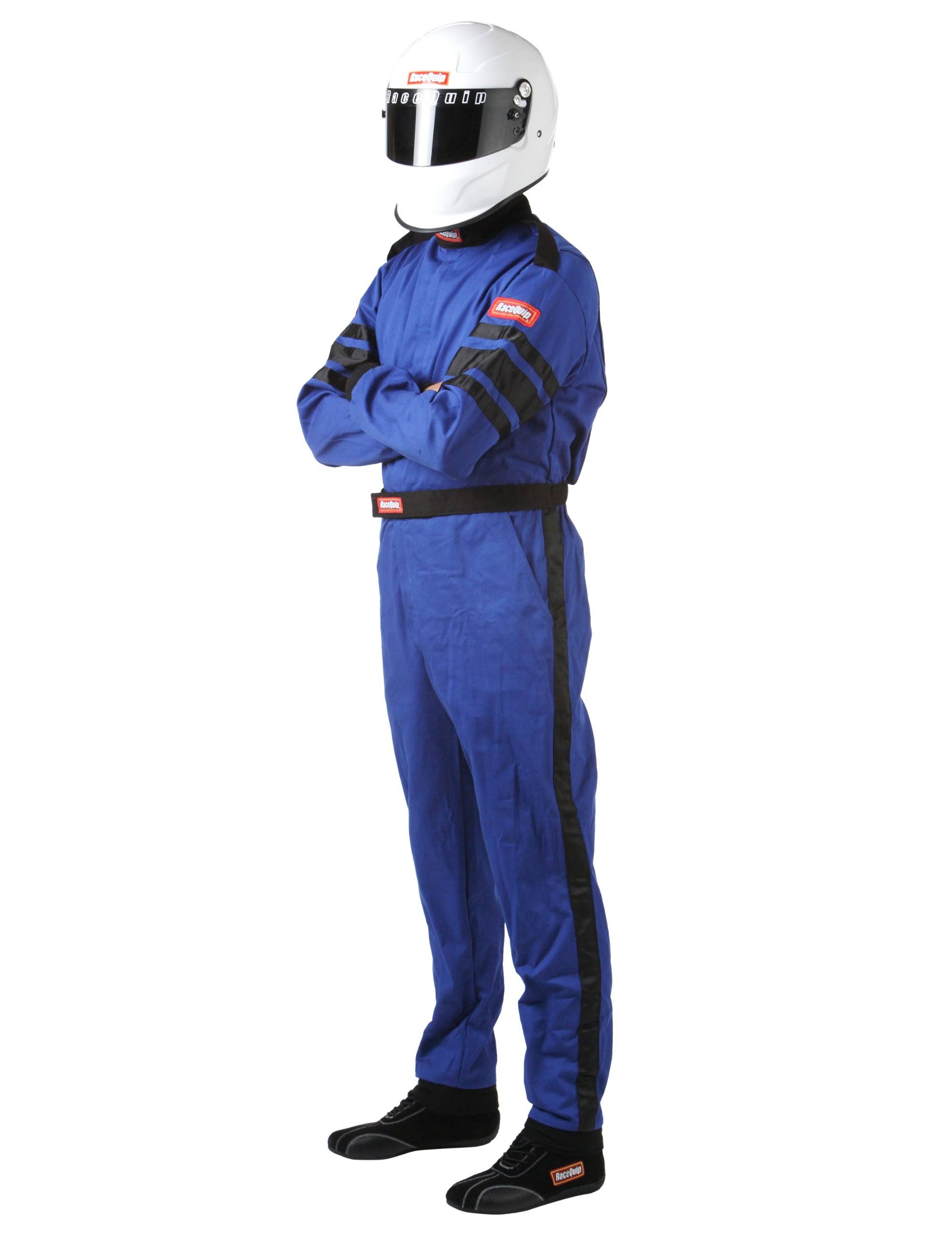 Racequip 110024 110 Series Tall Medium Blue SFI 3.2A/1 Single Layer One-Piece Driving Suit