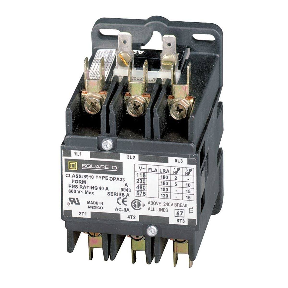 Definite Purpose Contactor, Square D, 8910DPA73V04