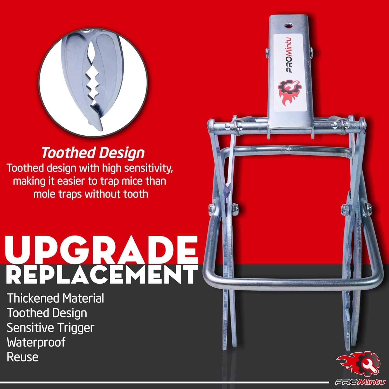 Set 2 Pcs Mole Traps, Gopher Traps That Kill Best. Steel Mole Scissor Trap Easy Set Mole Eliminator Trap Reusable Quick and Clean Kill for Backyards,Gardens Fields, 100% Galvanized Steel