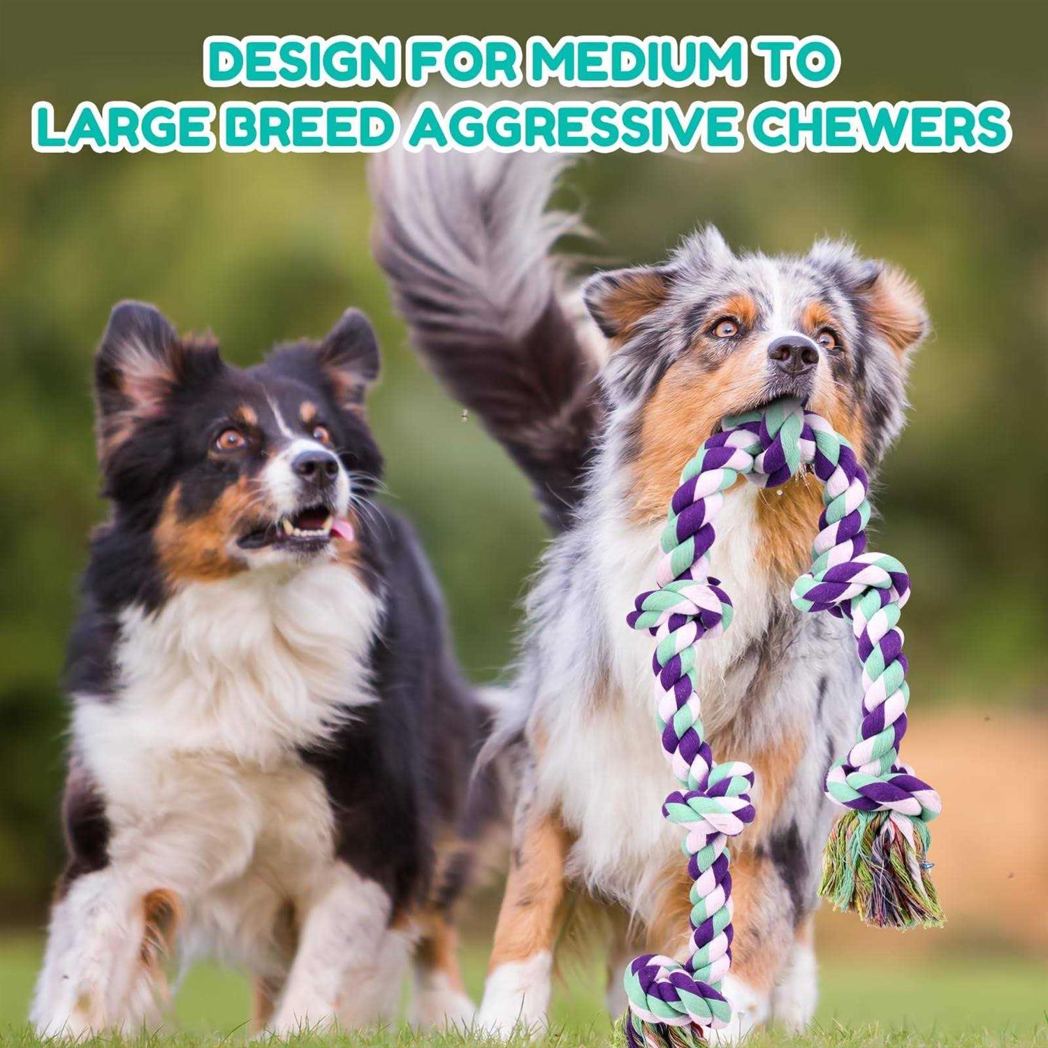 loncoldy Dog Rope Toys for Large Dogs 42In 6 Knots Indestructible Dog Rope Toy - Pet Supplies online store