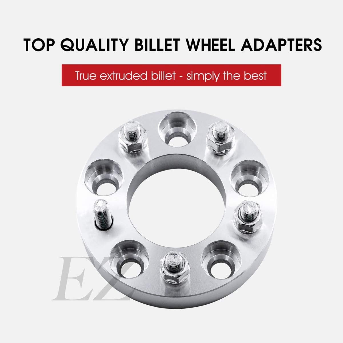 EZAccessory 2 Billet Wheel Adapters 5x112 to 5x4.5 (5x112 to 5x114.3) Thickness 1 Inch