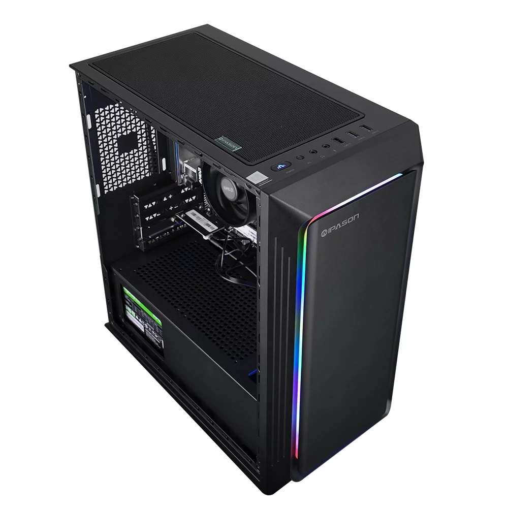 IPASON Gaming Desktop PC, Amd Ryzen 5 5600G 6 Core 3.9GHz, AMD Radeon Graphics Igpu, 1TB SSD, 16GB DDR4 Ram, Windows 11 Home