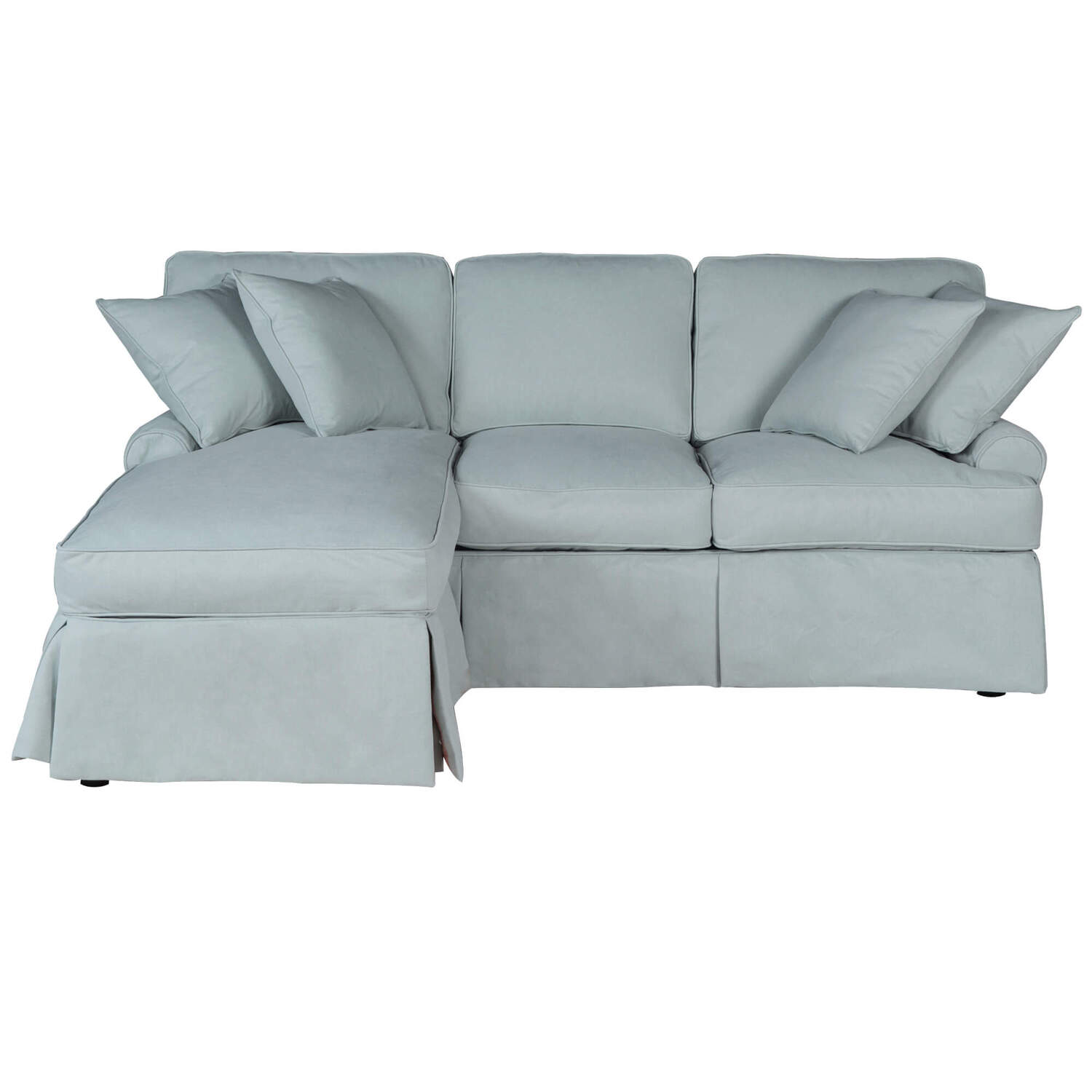 Sunset Trading Horizon Fabric Slipcover for Sectional Chaise Sofa in Ocean Blue