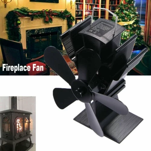 Eco-Friendly Wood Burner JahyShow Fireplace Fan - 5 Blades for Even Heat - Fuel Savings and Comfort