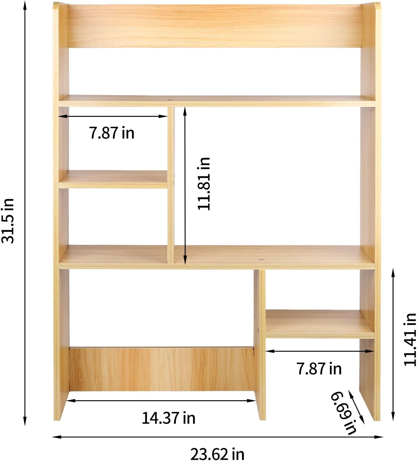Desktop Shelf,Small Bookshelf on Desk,multilevel Desktop Bookshelf.Home Office Desktop Bookshelf