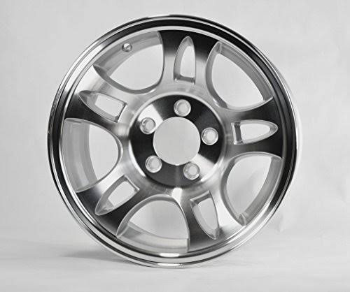 Ecustomrim Aluminum Boat Camper Trailer Rim Wheel 5 Lug 14 in. T03 Split-Spoke Style, White
