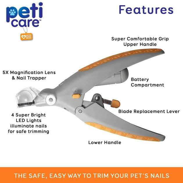 Peticare Illuminated Pet Nail Clipper - Pet Supplies online store