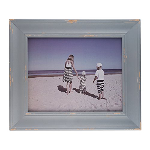DII Distressed Wooden Picture Frame Collection Rustic Farmhouse Inspired, 8x10, Antique Silver Rub