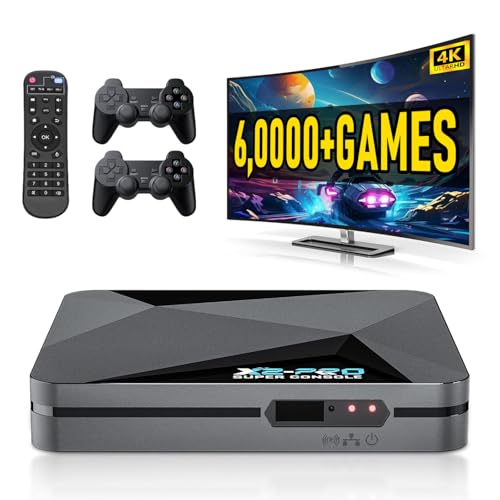 Kinhank Super Console X2 pro with 60000+Games Video Game Console,Retro Game Console with EmuELEC 4.5/Android 9.0 in 1, 2.4G+5G and BT 5.0,2 Gamepad Inside