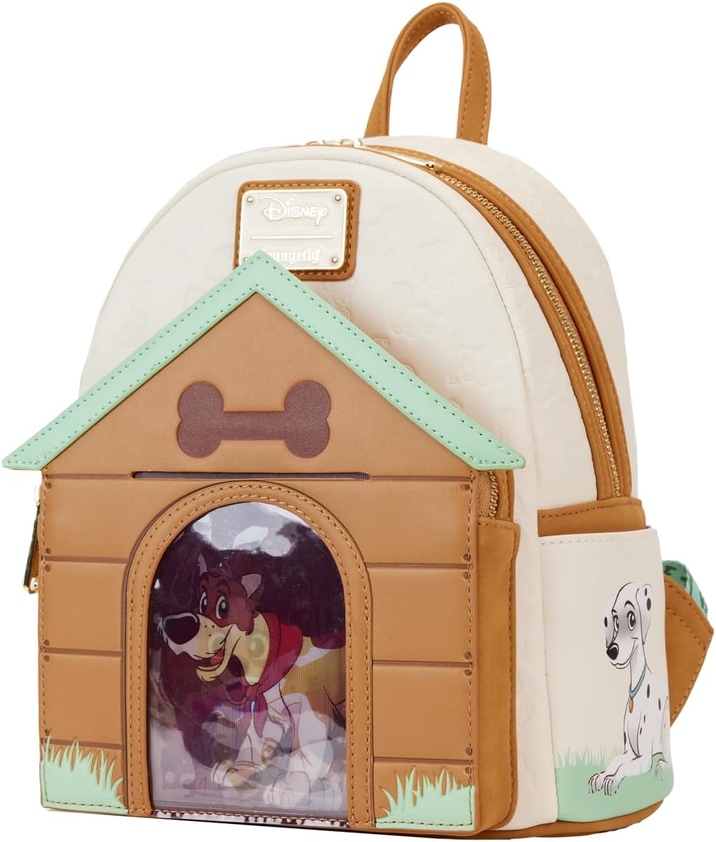 Loungefly Disney I Heart Dogs Dog House Triple Lenticular Double Strap Shoulder Bag