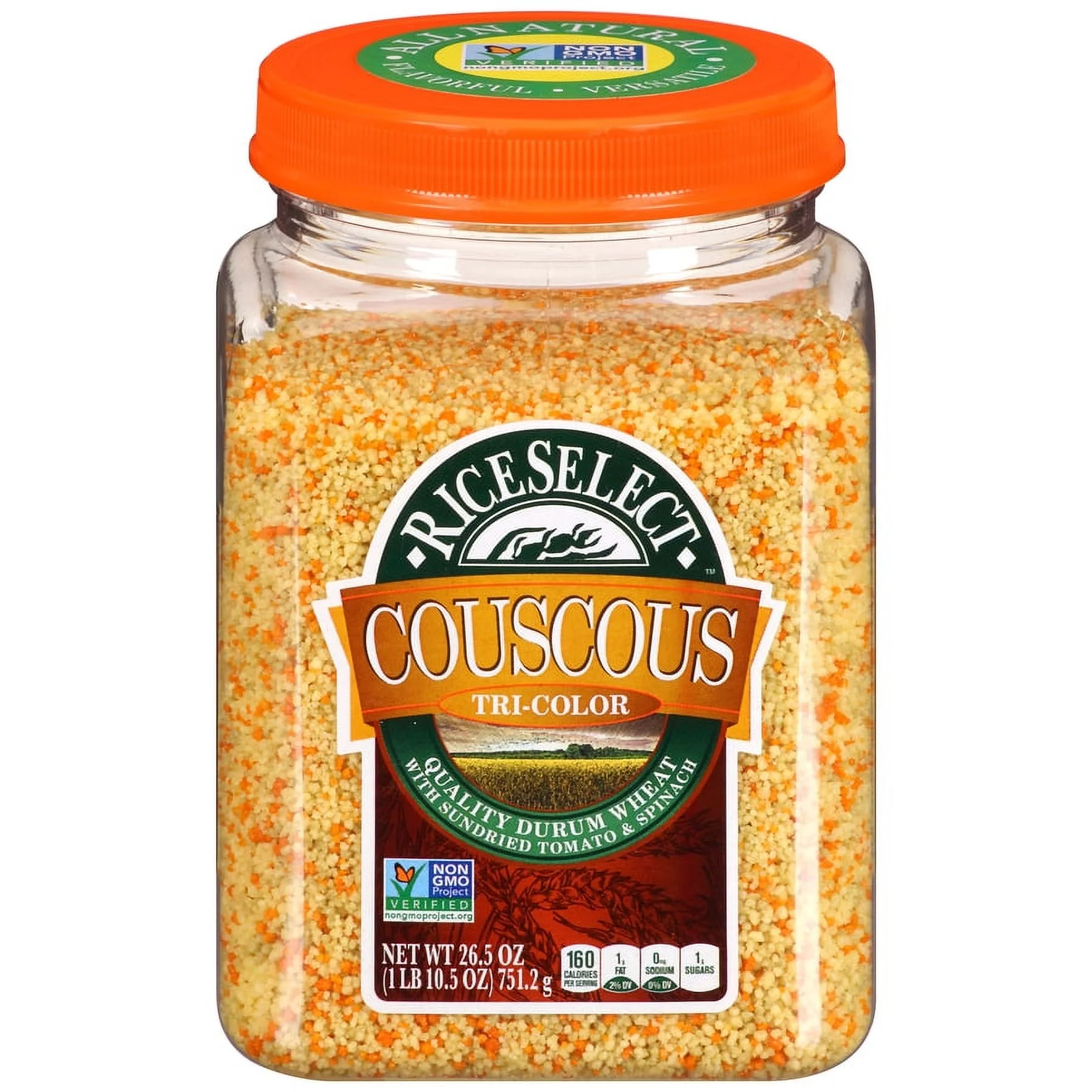RiceSelect Couscous - Tri - Color - Case of 4 - 26.5 oz.