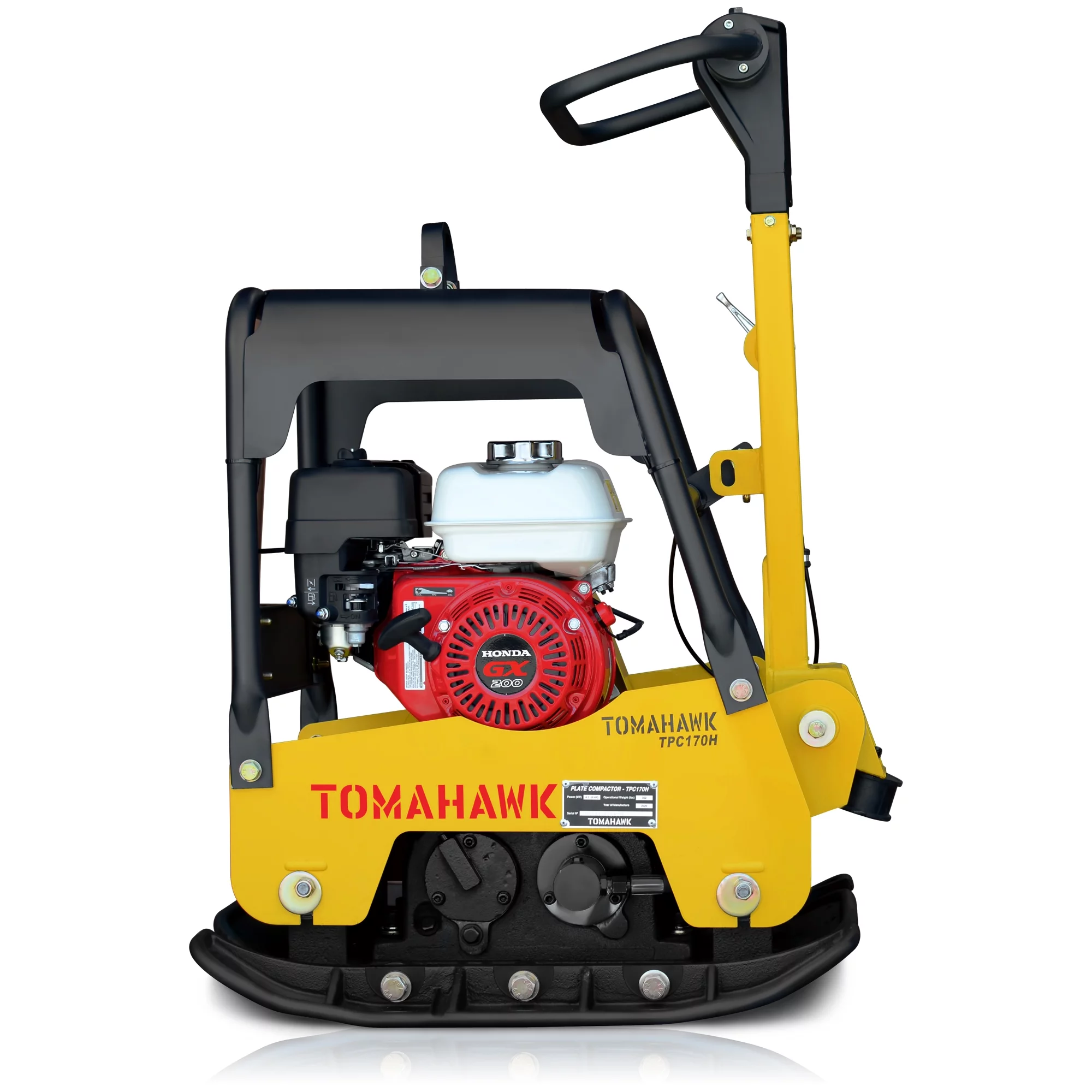 TOMAHAWK 6.5 HP Honda Reverse Hydraulic Plate Compactor for Asphalt, Aggregate, Cohesive Soil Compaction