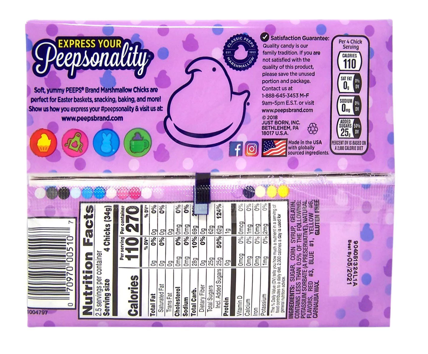 Peeps Marshmallow Variety Pack, Easter Basket Candy, Pack of 5, 1 of Each, 3 Ounces per Pack