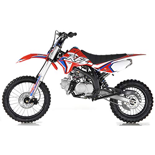 HHH DB X18 125CC Dirtbike Apollo RFZ Racing Gas Dirt Bike with Twin Spare Heave Duty Steel Frame Big Tires 17/14 inch 4 Speed Dirtbike for Youth Adult Vitacci Dirtbike