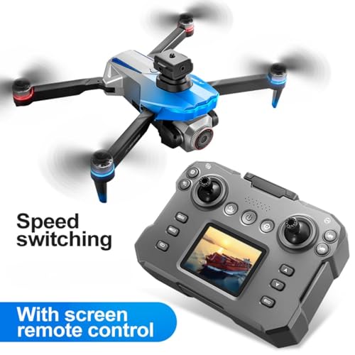 RC Kids Drone with Screen Display Remote Control, 1080P Dual Camera, Speed Adjustment, Altitude Hold, One-Key Takeoff, 3D Flips, 2 Batteries, Toy for Boys Girls, Hovering, Brushless Motor, APP Control, Plane Copter, LED Lights, for Kids 8-12 and Adul