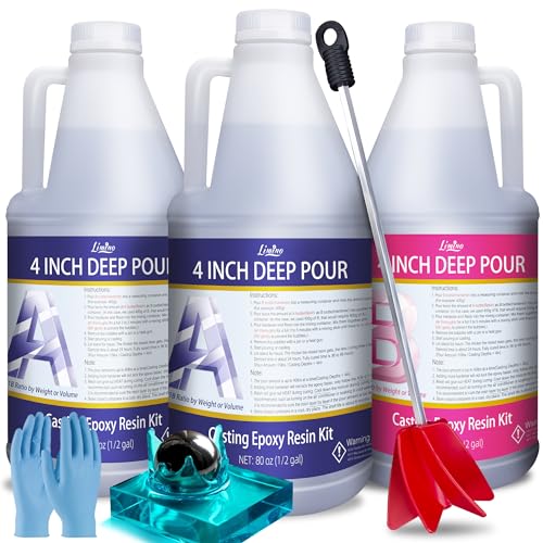 Deep Pour Epoxy Resin Kit - 240OZ Bubbles Free Epoxy Resin for 2-4
