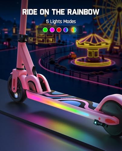 FanttikRide C9 Pro Electric Scooter for Kids 8-12, Adjustable Handlebar Height for Riders 3.9-5.2 ft, 132 lbs, Up to 40 min Continuous Time, 5 Miles Range, 3 Speed Mode 5/8/10 MPH