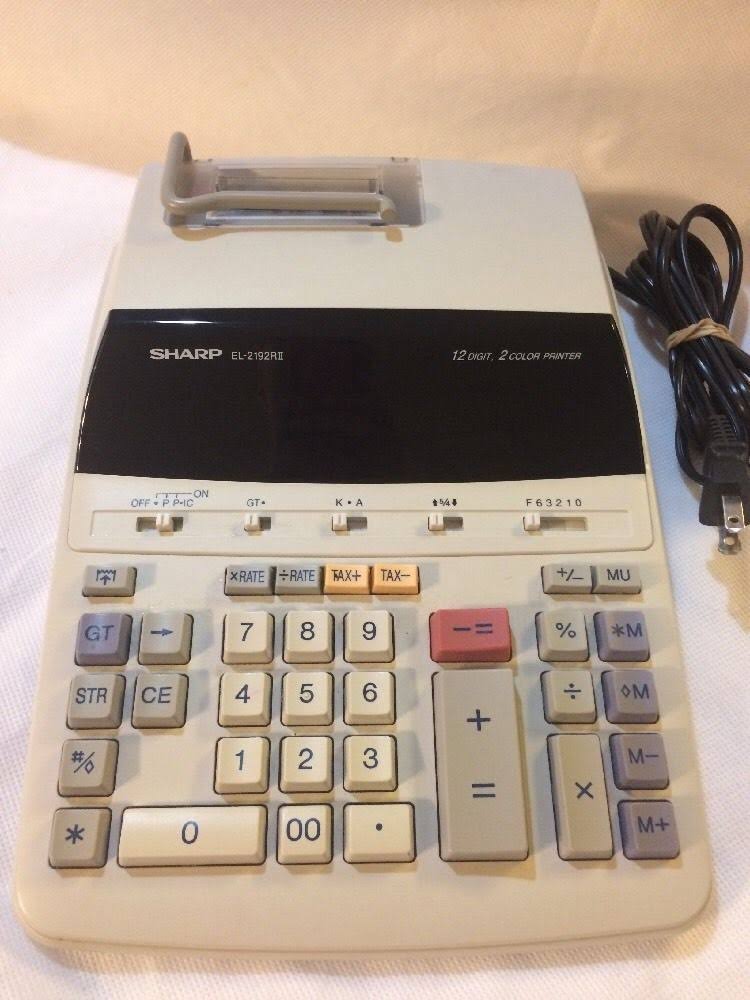 Sharp El2192rii Printing Calculator