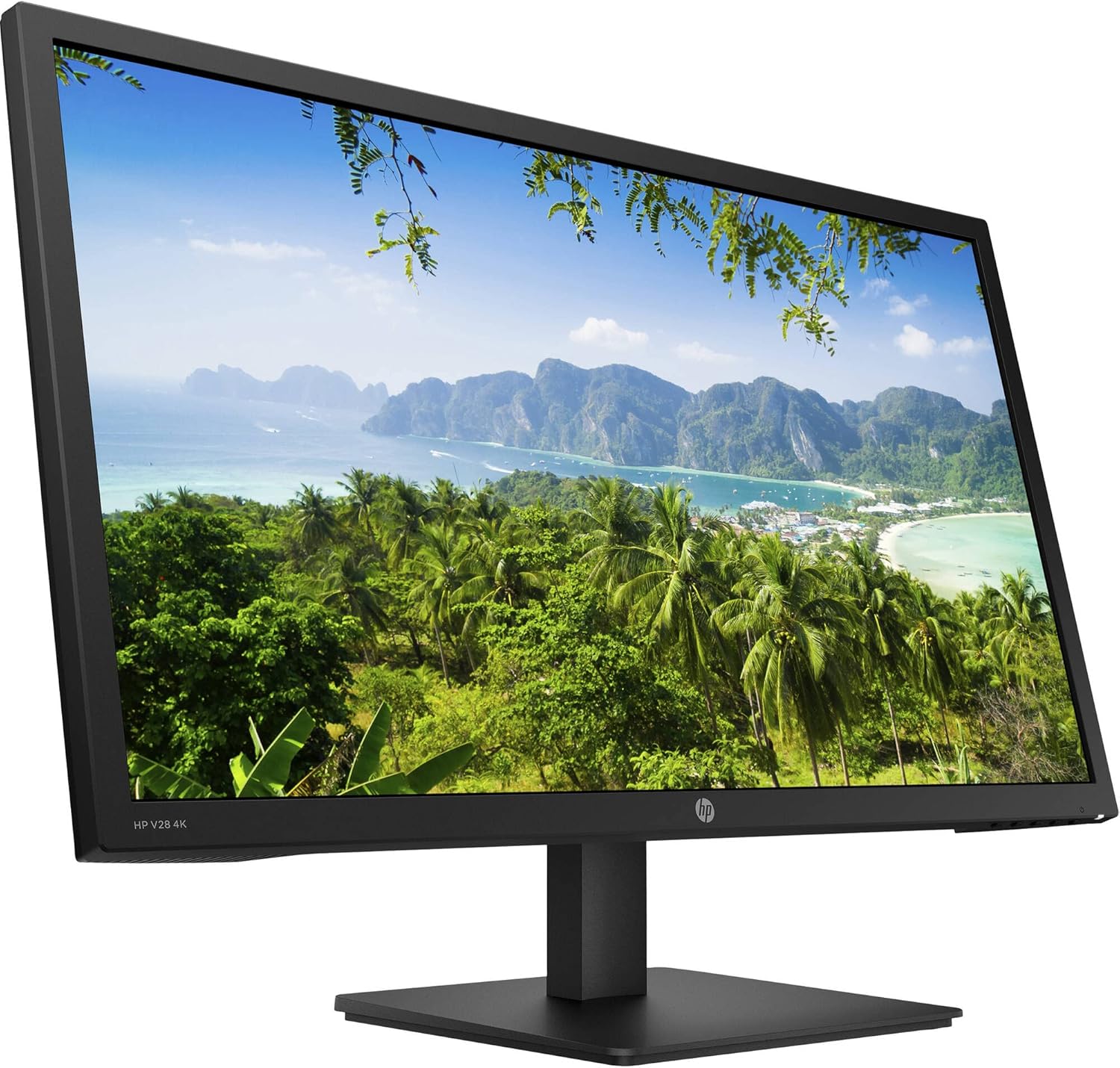 HP V28 4K Monitor - Computer Monitor with 28-inch Diagonal Display, 3840 x 2160 at 60 Hz, and 1ms Response Time - AMD Freesync Technology - Dual HDMI and DisplayPort - Low Blue Light - 8WH57AA#ABA