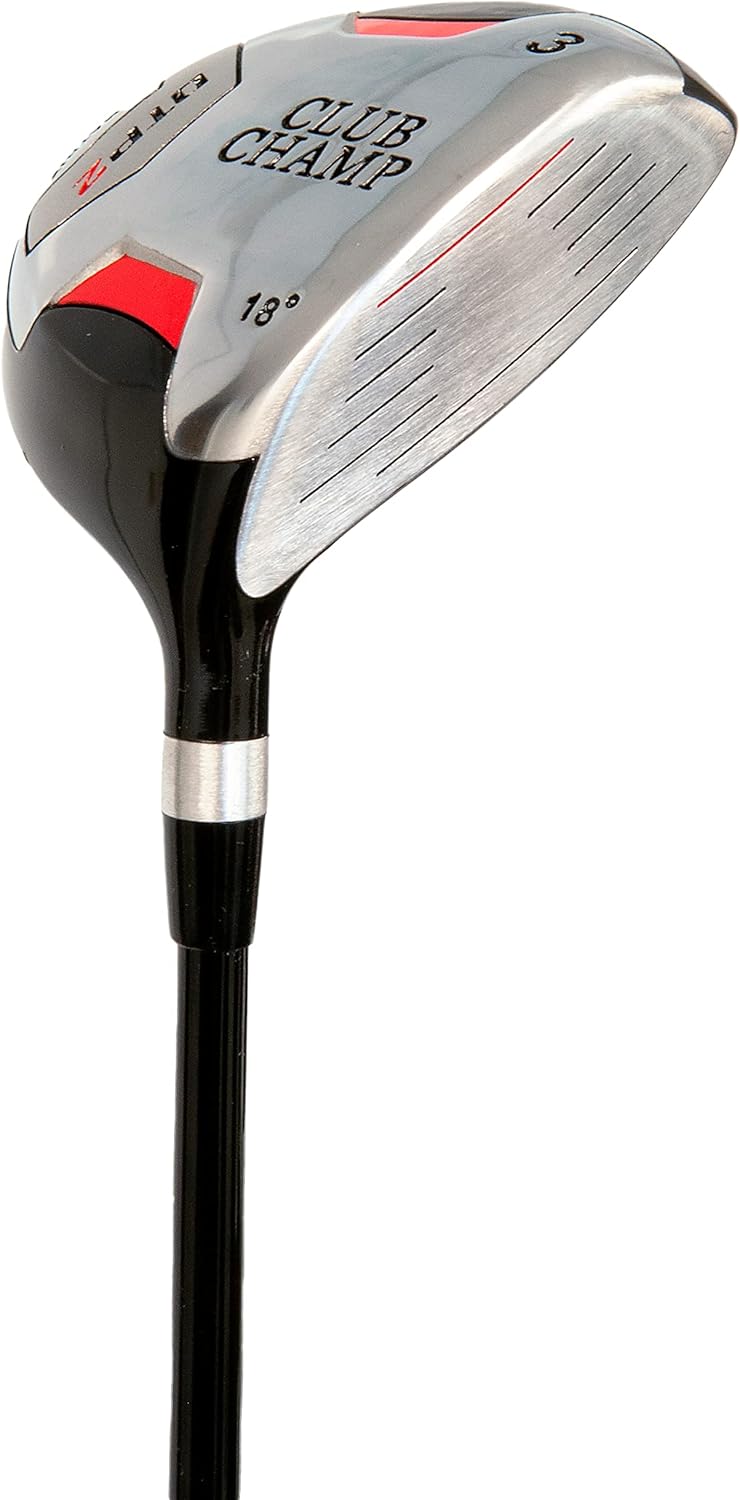 Club Champ DTP2 Men's 12 Piece Golf Package, Black/Red