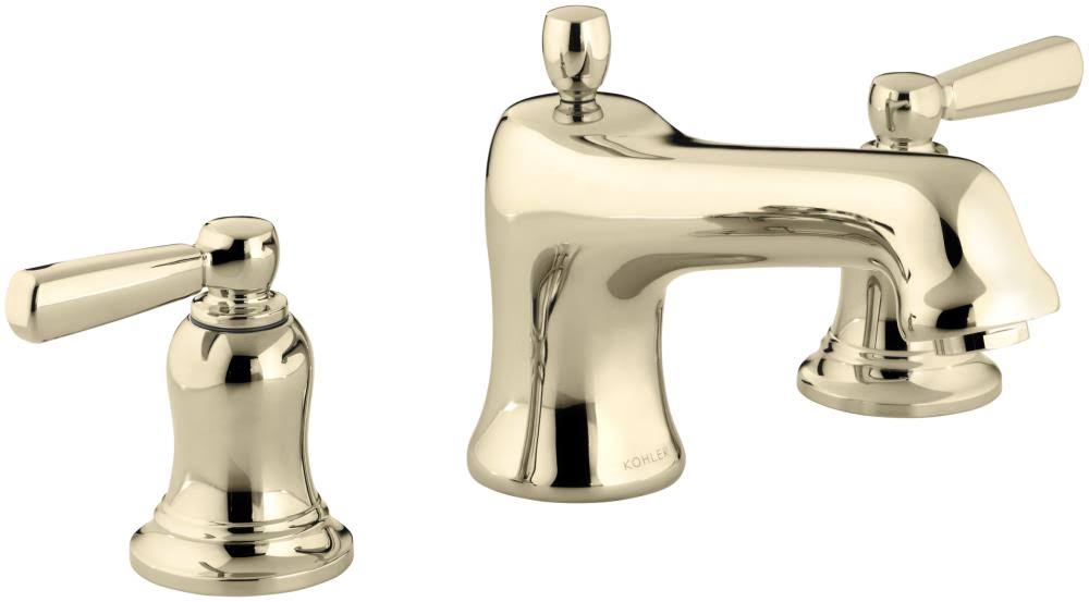 KOHLER K-T10585-4-AF Bancroft Bath Faucet Trim for Deck-Mount High-Flow Valve with Non-diverter Spout and Metal Lever Handles, V